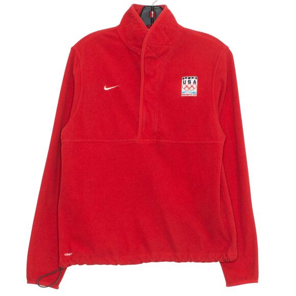 Nike Mens Sweater Olympics Team USA Vancouver 2010 NikeFIT Fleece Red Medium - Picture 1 of 5